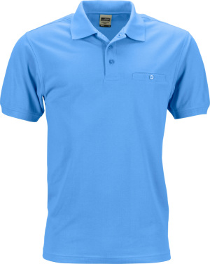 James & Nicholson - Men´s Workwear Polo Pocket (aqua)