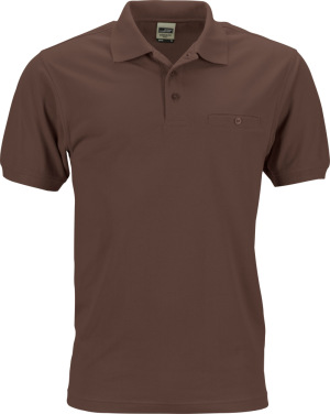 James & Nicholson - Herren Workwear Polo mit Brusttasche (brown)