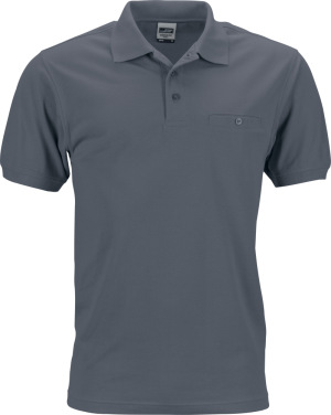 James & Nicholson - Men´s Workwear Polo Pocket (carbon)