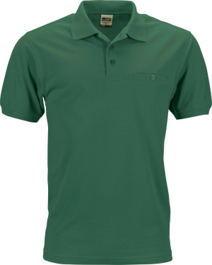 James & Nicholson - Herren Workwear Polo mit Brusttasche (dark green)