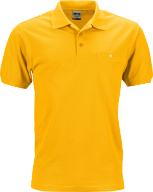 James & Nicholson - Herren Workwear Polo mit Brusttasche (gold yellow)
