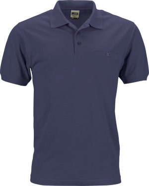 James & Nicholson - Men´s Workwear Polo Pocket (navy)