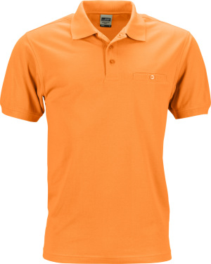 James & Nicholson - Herren Workwear Polo mit Brusttasche (orange)