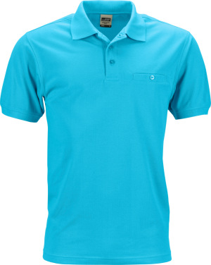 James & Nicholson - Men´s Workwear Polo Pocket (turquoise)