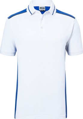 James & Nicholson - Herren Workwear Polo (white/royal)