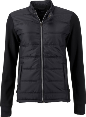 James & Nicholson - Ladies' Hybrid Sweat Jacket (black)