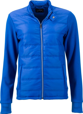 James & Nicholson - Damen Hybrid Sweat Jacke (nautic blue)