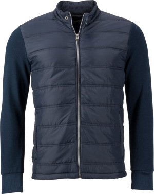 James & Nicholson - Men's Hybrid Sweat Jacket (navy)