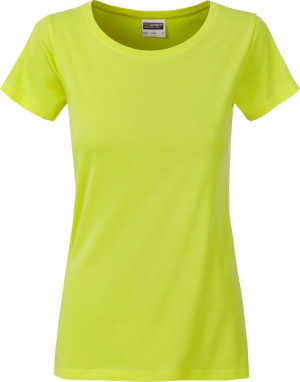 James & Nicholson - Ladies' Basic T-Shirt Organic (acid yellow)