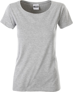 James & Nicholson - Ladies' Basic T-Shirt Organic (grey heather)
