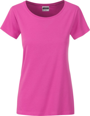 James & Nicholson - Ladies' Basic T-Shirt Organic (pink)