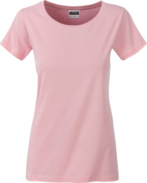James & Nicholson - Ladies' Basic T-Shirt Organic (soft pink)