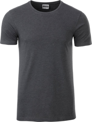 James & Nicholson - Herren Bio T-Shirt (black heather)