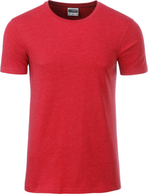 James & Nicholson - Men's Organic T-Shirt (carmine red melange)
