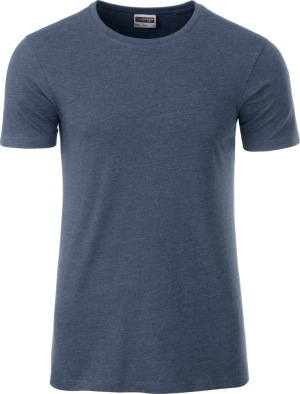 James & Nicholson - Herren Bio T-Shirt (light denim melange)