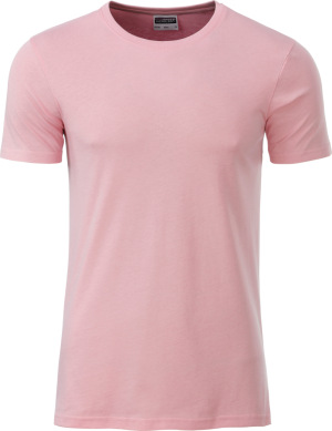 James & Nicholson - Men's Organic T-Shirt (soft pink)