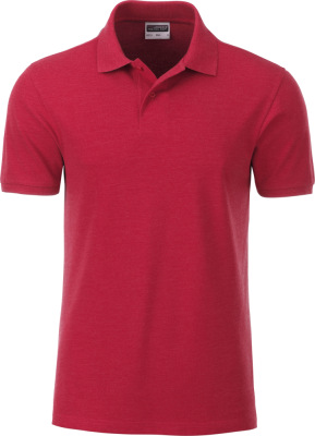 James & Nicholson - Herren Bio Polo (carmine red melange)