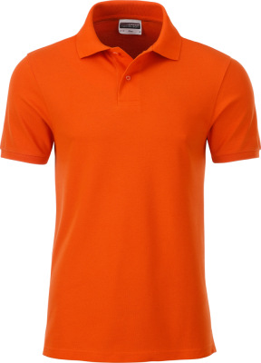 James & Nicholson - Men's Organic Polo (dark orange)