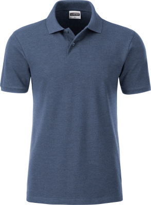 James & Nicholson - Men's Organic Polo (light denim melange)