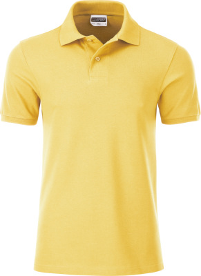 James & Nicholson - Men's Organic Polo (light yellow)