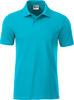 James & Nicholson - Men's Organic Polo (turquoise)