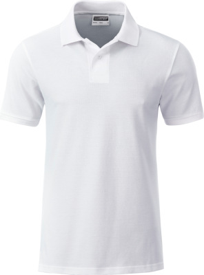 James & Nicholson - Men's Organic Polo (white)