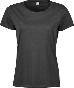 Tee Jays - Damen T-Shirt mit ungesäumten Ausschnitt (dark grey)