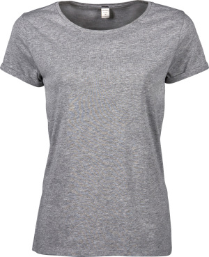 Tee Jays - Damen T-Shirt mit Umschlag am Arm (heather grey)