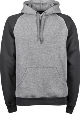 Tee Jays - Men's Two-Tone Hooded Sweatshirt (heather/dark grey)