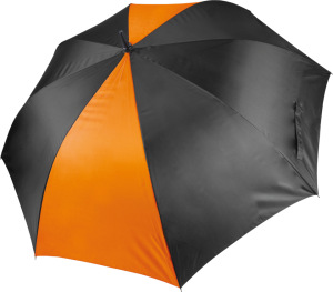 Kimood - Großer Golf Regenschirm (black/orange)