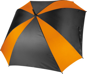 Kimood - Quadratischer Regenschirm (black/orange)