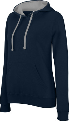 Kariban - Ladies' 2-tone Hooded Sweat (navy/fine grey)