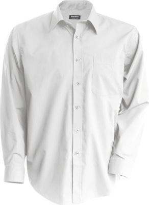 Kariban - Herren Hemd langarm bügelfrei (white)