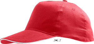 SOL’S - Sunny 5 Panel Baseball Cap (red/white)