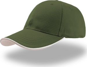 Atlantis - 6 Panel Baseball Kappe Zoom Piping Sandwich (green/white)