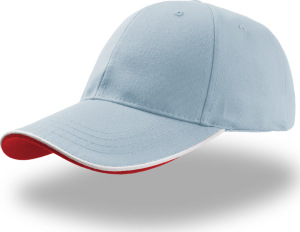 Atlantis - 6 Panel Baseball Kappe Zoom Piping Sandwich (light blue/white)