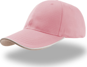 Atlantis - 6 Panel Baseball Kappe Zoom Piping Sandwich (pink/white)