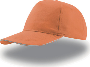 Atlantis - 5 Panel Sandwich Kappe Start Five Sandwich (orange/white)