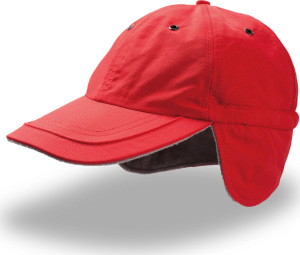 Atlantis - Cap with ear protection Techno Flap (red)