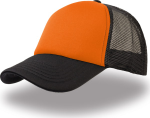 Atlantis - 5 Panel Mesh Kappe Rapper (orange/black)