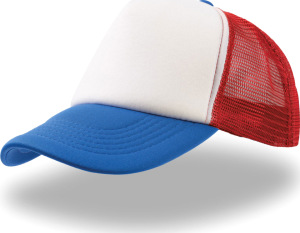 Atlantis - 5 Panel Mesh Cap Rapper (white/red/royal)