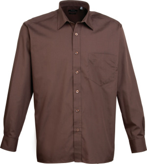 Premier - Poplin Shirt longsleeve (brown)