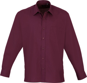 Premier - Poplin Shirt longsleeve (aubergine)