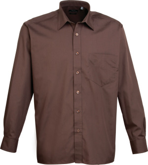 Premier - Popeline Hemd langarm (brown)