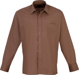 Premier - Poplin Shirt longsleeve (mocha)