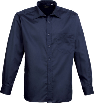 Premier - Popeline Hemd langarm (navy)