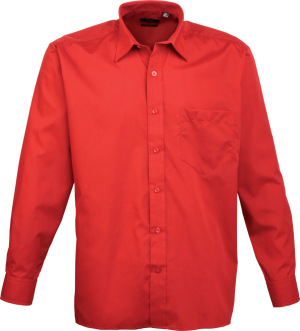Premier - Poplin Shirt longsleeve (red)