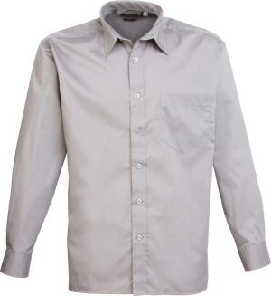 Premier - Poplin Shirt longsleeve (silver)