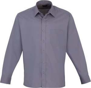 Premier - Poplin Shirt longsleeve (steel)