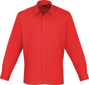Premier - Poplin Shirt longsleeve (strawberry red)